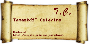 Tamaskó Celerina névjegykártya